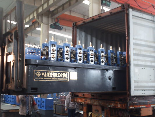 Macchina per la produzione di tubi in acciaio ASTM A53 con svolgitore per carichi pesanti per acciaio laminato a caldo da 2,0 mm a 6,0 mm